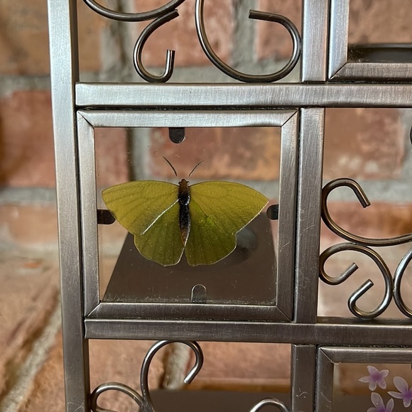 PartyLite Butterfly Tealight Easel Metal & Glass Candle Holder - Picture 3 of 8